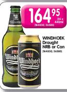 Windhoek Draught NRB Or Can - 24 x 440ml