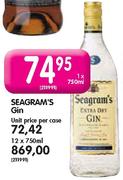 Seagram's Gin - 1 x 750ml
