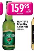 Hunter's Extra Dry Cider NRB - 24 x 330ml