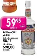 ROMANOFF Vodka - 12 x 750ml