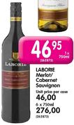 Laborie Merlot/ Cabernet Sauvignon - 6 x 750ml