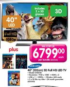 Samsung Full HD 3D LED TV-40"(102cm) Each