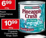 Housebrand Pineapple Crush/Pieces/Rings-440g Each
