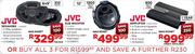 JVC Speakers (CSV6937), Subwoofer (CSG1200) & Amplifier (KSAX-3104) 