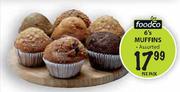 Foodco Muffins-6's Per Pack