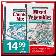 Housebrand Mixed Vegetables/Chunky Mix-1kg