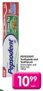 Pepsodent Toothpaste And Toothbrush Each