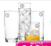 Consol 340ml Willy,340ml Zombie,240ml Hiball & 250ml Whisky Glasses-48 Pack