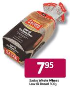 Sasko Whole Wheat Low Gi Bread-800g