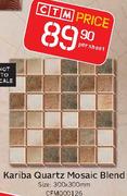 Kariba Quartz Mosaic Blend 300x300mm(CFM00126)-Per Sheet