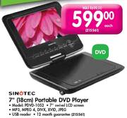 Sinotec 7" (18cm) Portable DVD Player (PDVD-1052)