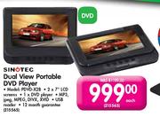 Sinotec Dual View Portable DVD Player (PDVD-X2B) Each