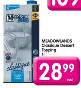 Meadowlands Classique Desert Toppings-1Ltr Each