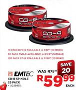 Emtec CD-R Spindle-100's Pack