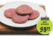 Foodco Beef Burgers-Per Kg