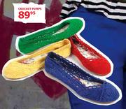Red Earth Crochet Pumps