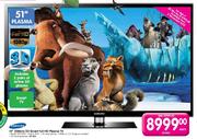 Samsung 3D Smart Full HD Plasma TV (130cm) - 51"