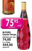 Butlers Liqueur Range - 6 x 750ml