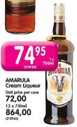 Amarula Cream Liqueur - 1 x 750ml