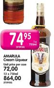 Amarula Cream Liqueur - 12 x 750ml