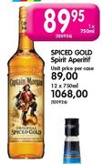 Spiced Gold Spirit Aperitif - 12 x 750ml