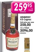 Hennessy V.S Cognac - 12 x 750ml