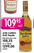 Jose Cuervo Gold Tequila - 12 x 750ml