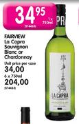 Fairview La Capra Sauvignon Blanc or Chardonnay - 1 x 750ml