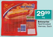 Enterprise Red/Smoked Viennas-1kg