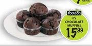 Foodco Chocolate Muffins-6's