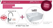 Kludi E-Go Electrnic Sink Mixer + Bellini Bullet Sink 600mm x 400mm x 200mm