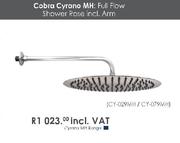 Cobra Cyrano MH Full Flow Shower Rose Incl. Arm
