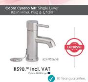 Cobra Cyrano MH Single Lever Basin Mixer, Plug & Chain (CY952MH)