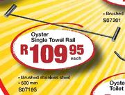 Oyster Single Towel Rail-600mm Each