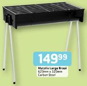 Metalix Large Braai 620mm x 320mm Carbon Steel