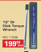 12" Dr. Click Torque Wrench-Each