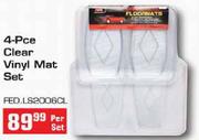 4 Piece Clear Vinyl Mat Set