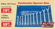 Auto Kraft 6Pieces 10-17mm Combination Spanner Set-Each