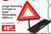 Large Warning Triangle In Case 420x420x420mm-Each