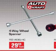 Auto Kraft 4 Way Wheel Spanner-Each 