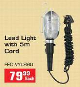 Lead Light With 5m Cord-Each