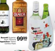 Bacardi Superior Rum 750ml & Appletiser 750ml Combo Pack Per Pack