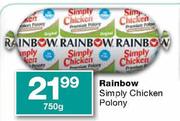 Rainbow Simply Chicken Polony - 750gm
