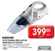 Hoover 14.4V Cordless Wet and Dry Hand Vacuum Cleaner (HSV40) - Each