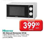 Hisense Manual Microwave White (HMO20GSRW) - 20 Ltr Each