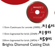 Brights Diamond Cutting Disk-115mm Segmented for Brick