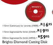 Brights Diamond Cutting Disk-230mm Segmented for Brick
