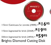 Brights Diamond Cutting Disk-115mm Continuous for Ceramic 