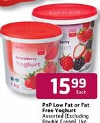 PnP Low Fat Yoghurt Assorted(Excluding Double Cream) -1kg Each