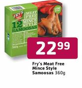 Fry's Meat Free Mince Style Samoosas-360g Each